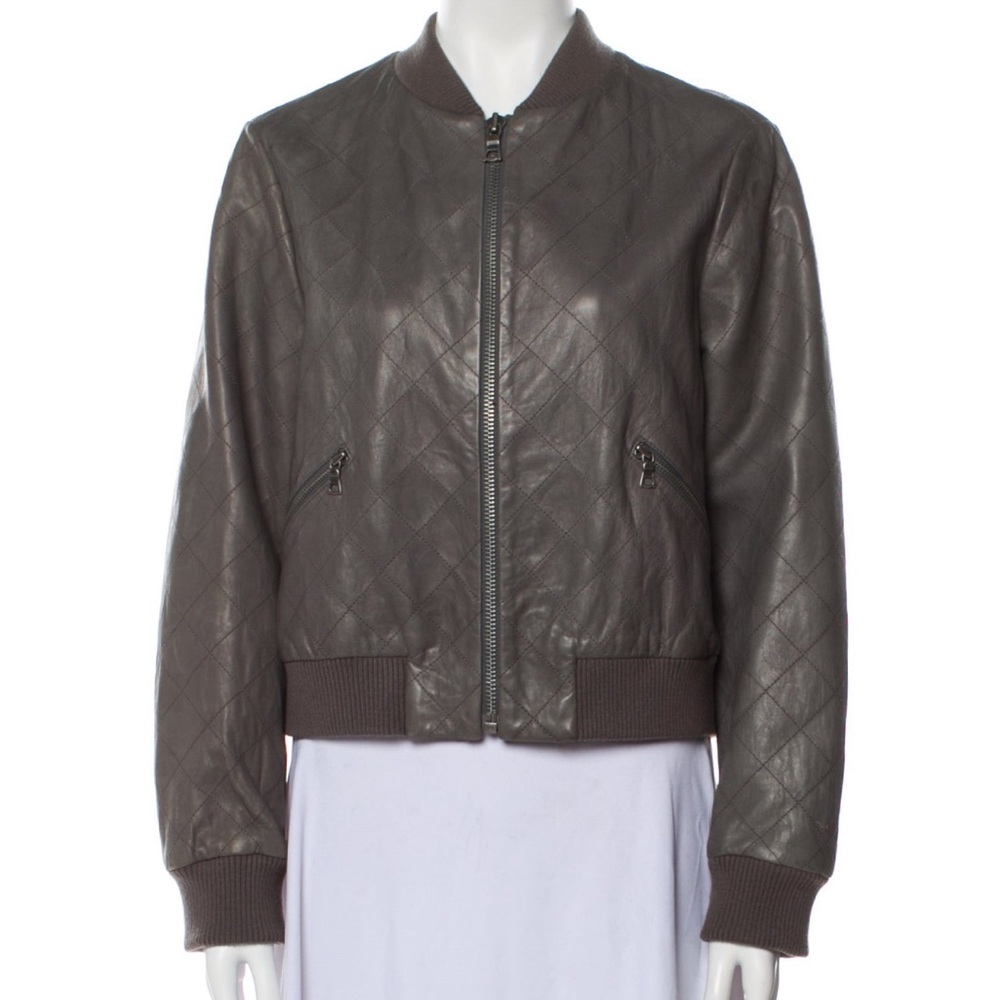 Alice and Olivia leather bomber jacket
